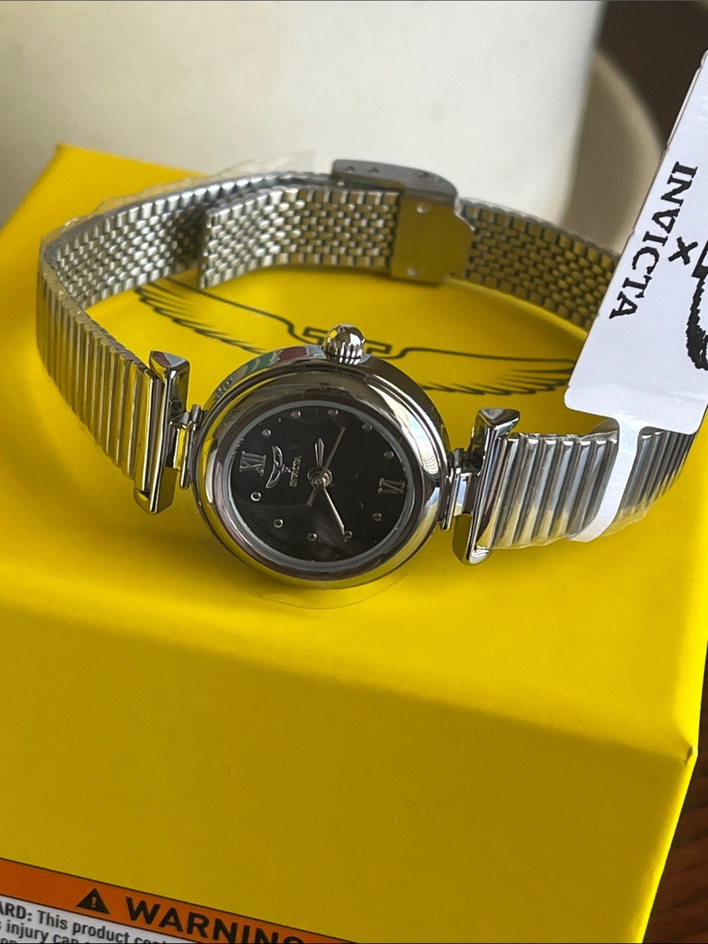 Invicta Women's Silver Bracelet Watch with Black Dial - Picture 3 of 3
